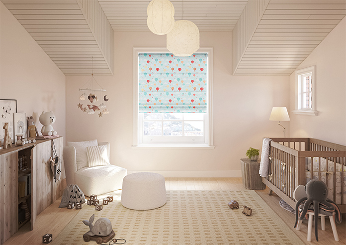 Balloon Festival, Multi - Twist&Fit Roman Blind - Image 8